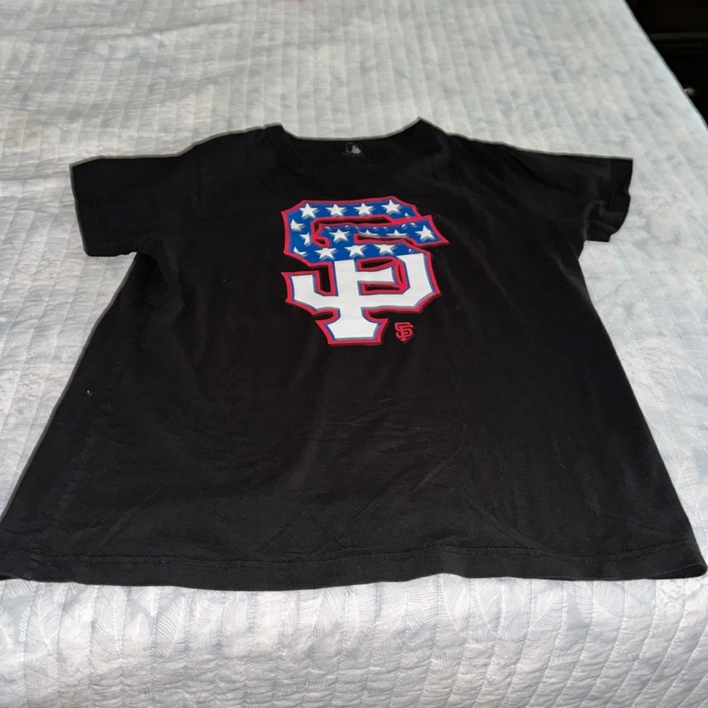 San Francisco Giants -  Red, White and Blue -V neck T Shirt